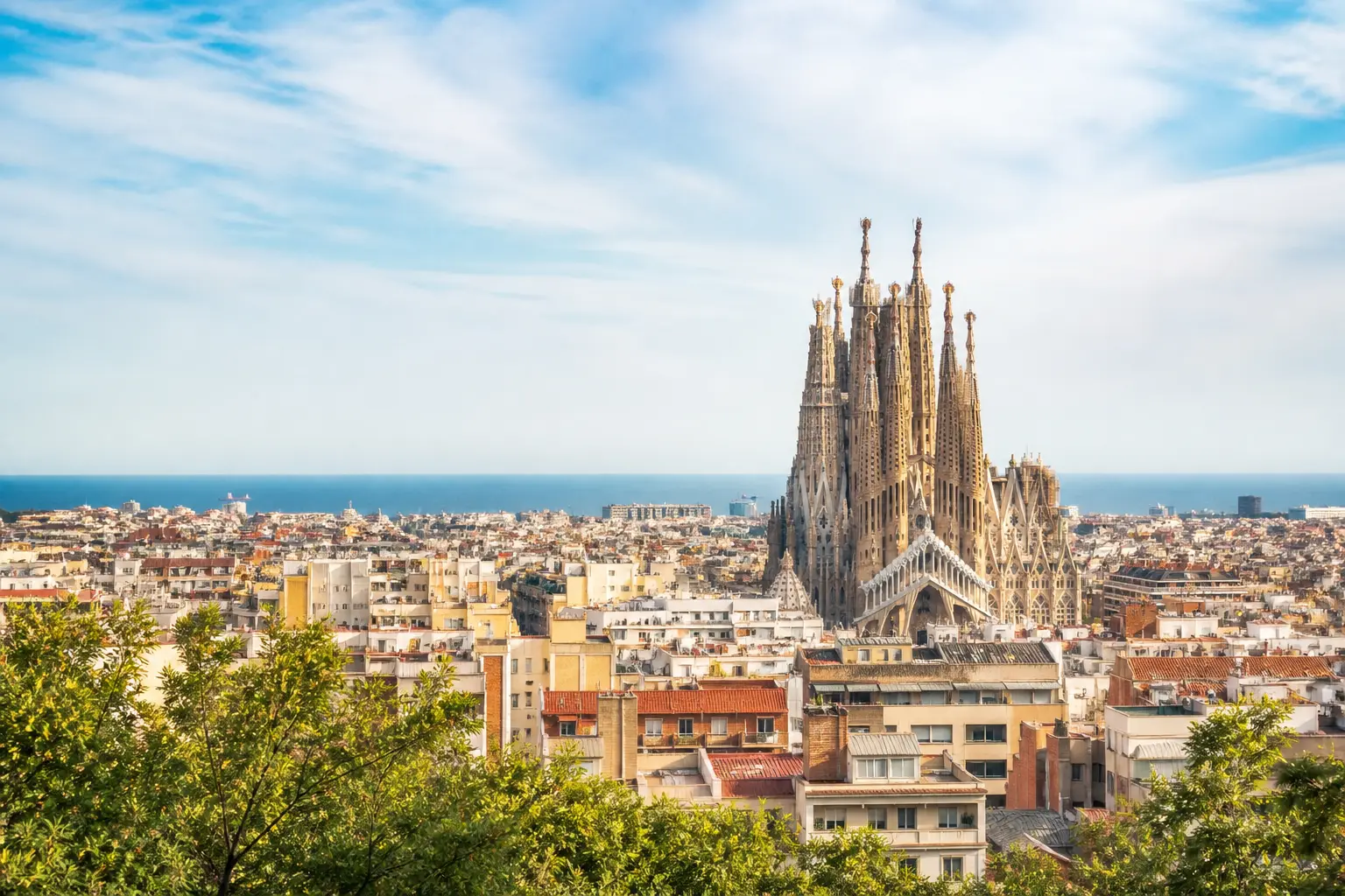 Travel view of Barcelona
