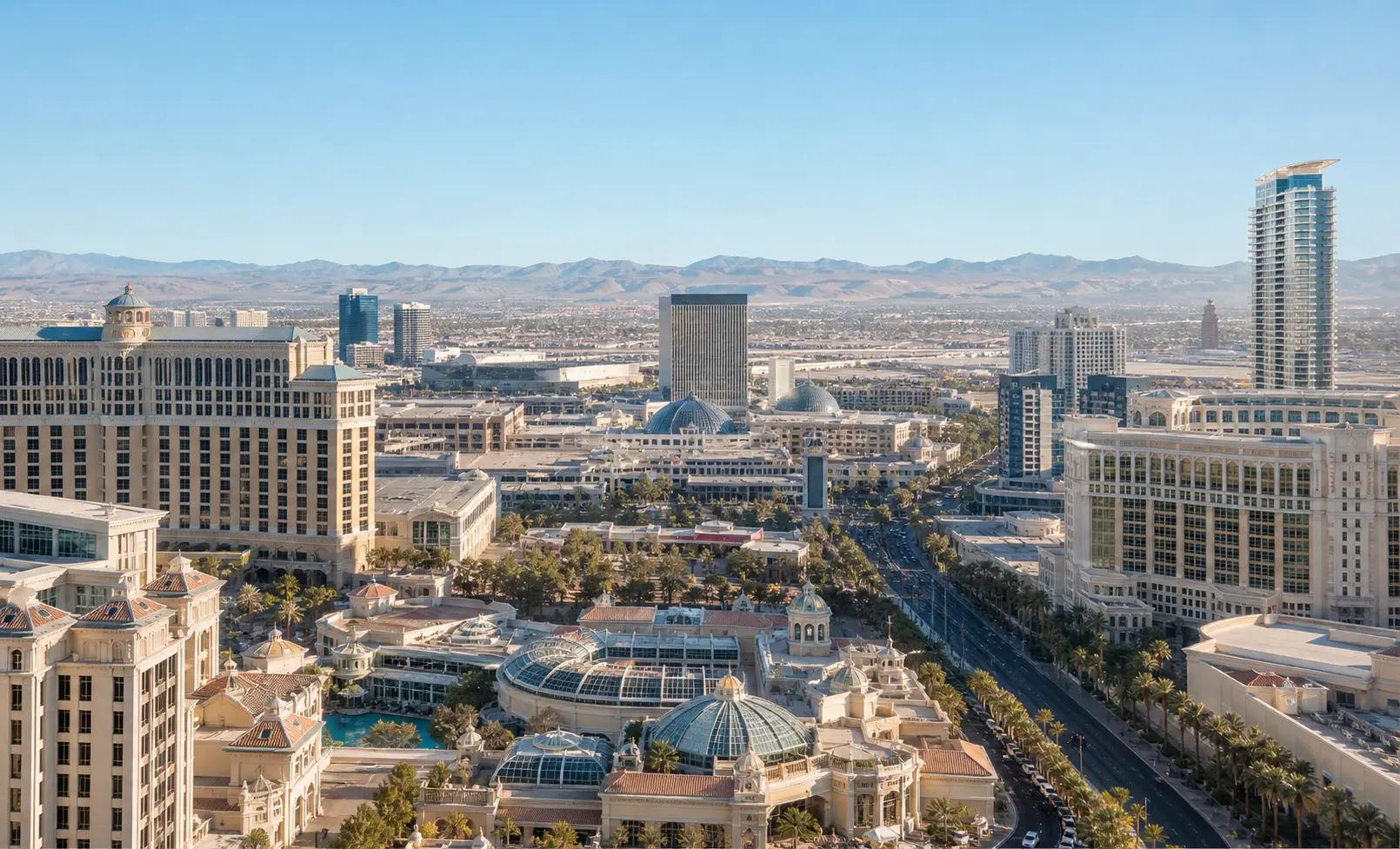 Travel view of Las Vegas